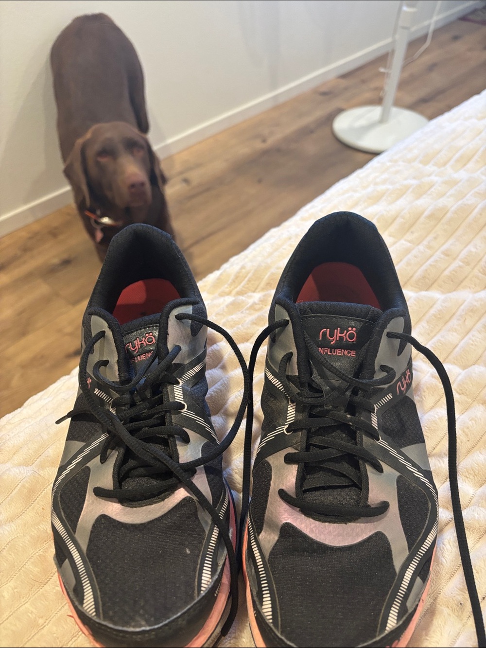 Ryka Black and Pink Athletic Walking Sneakers